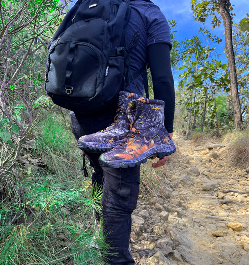 Bota alta para senderismo de montaña - Camuflaje -