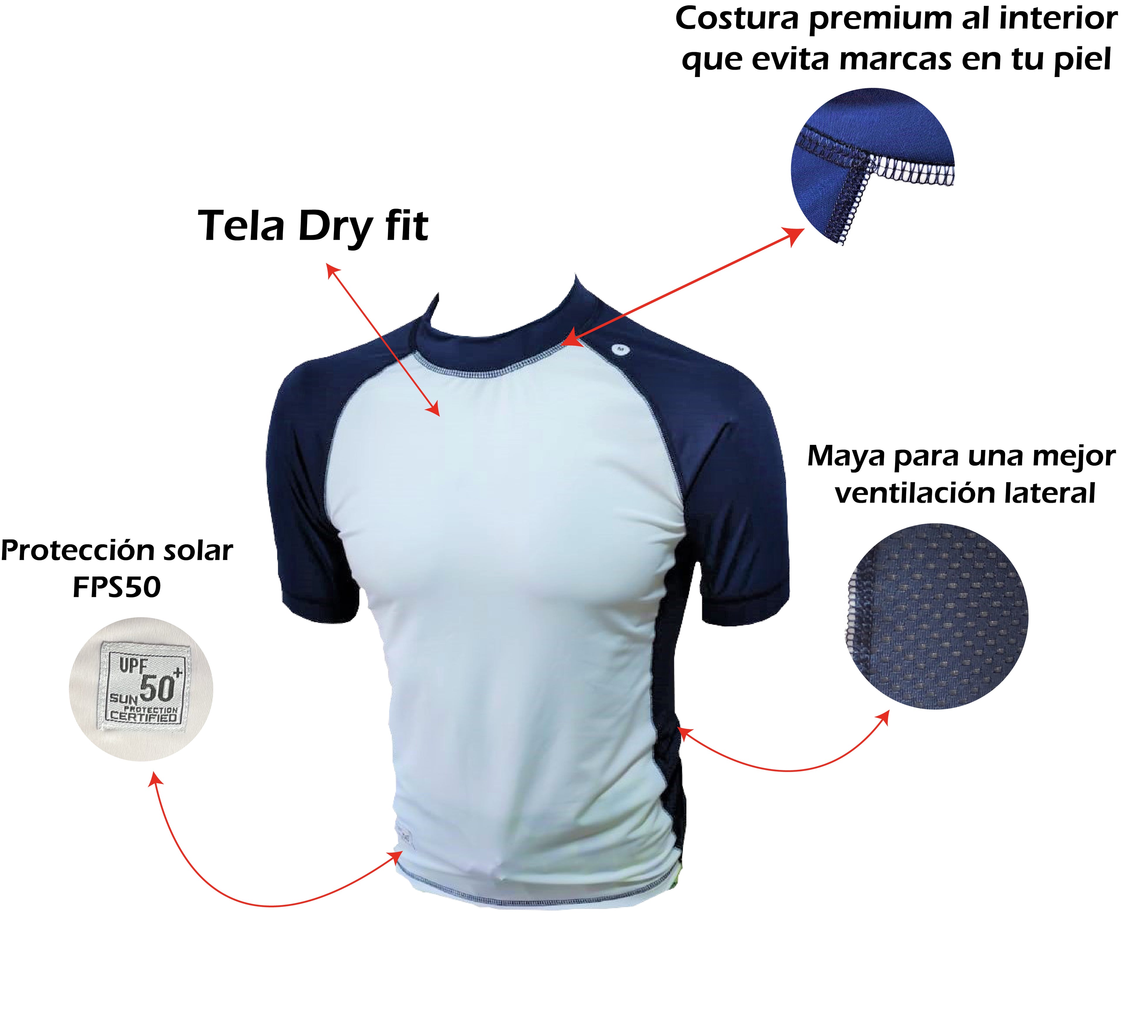 Men's short-sleeved t-shirt with sun protection 